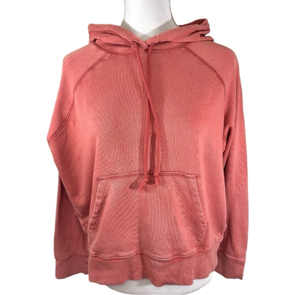 J. Crew Burnt Orange Pullover Hooded Sweatshirt- Responsibly Sourced- Size S